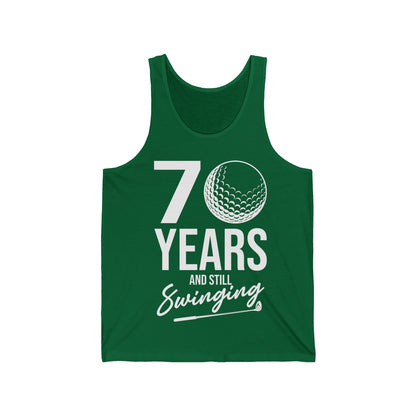 70 Years And Still Swinging 70th Birthday Funny Golf Club Tank Top