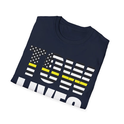 Tow Lives Matter Thin Yellow Line Tow Truck Driver Birthday Gift T-shirt Men