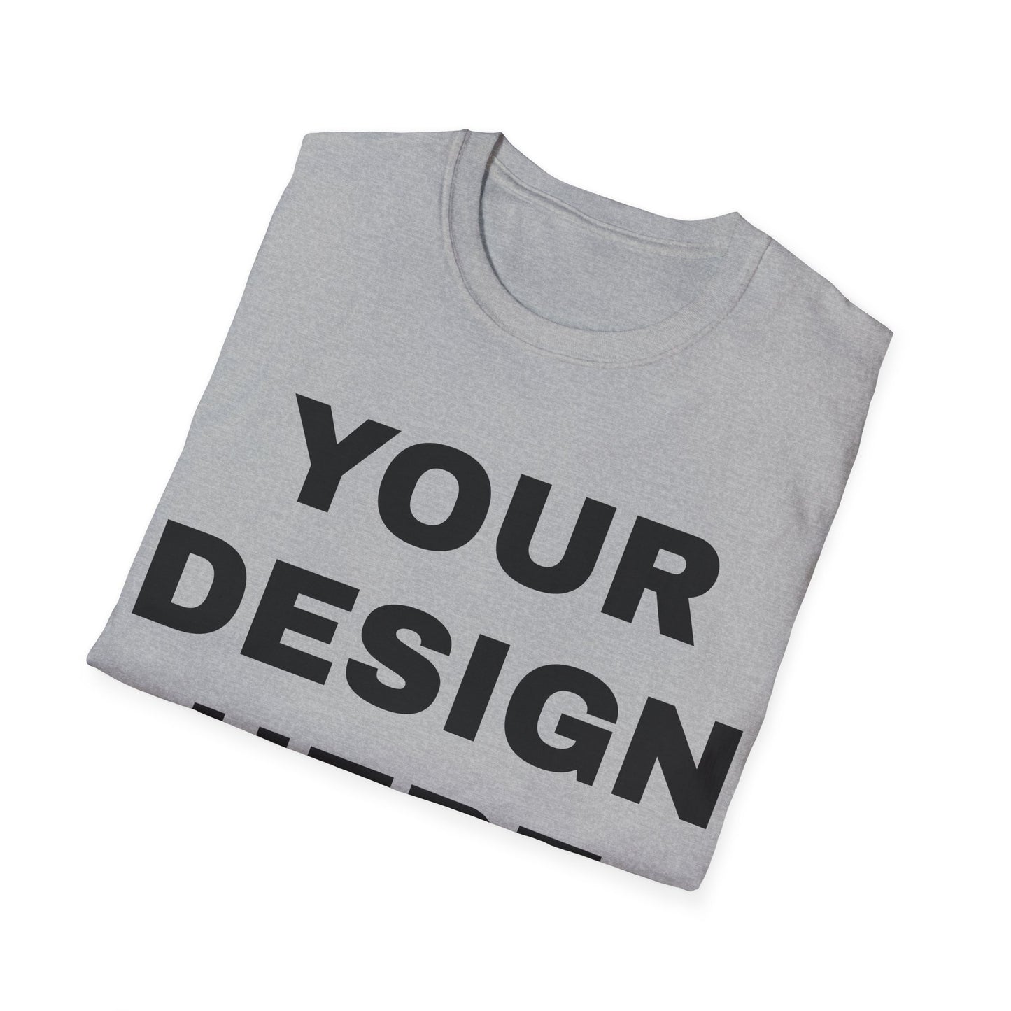 Custom Text Personalized Your Design on Unisex Softstyle T-Shirt