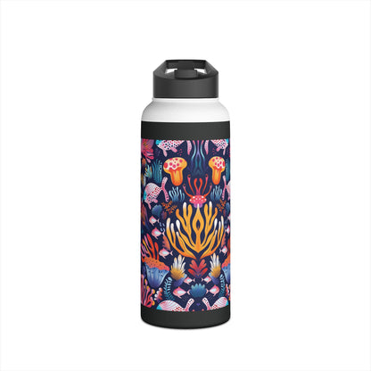 Underwater World Pattern Stainless Steel Water Bottle with Twist-on Lid and Double-Wall Vacuum Insulation