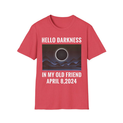 Funny Hello Darkness My Old Friend Solar Eclipse April 08, 2024 T-Shirt for Men Women