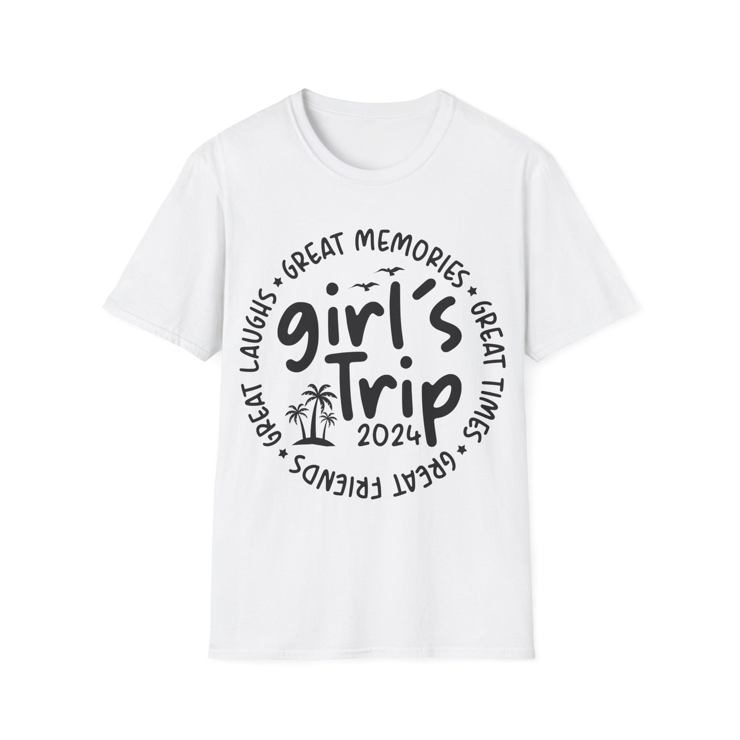 Girl's Trip 2024 Memories Friends Trip Matching Vacation T-Shirt For Men Women T-Shirt