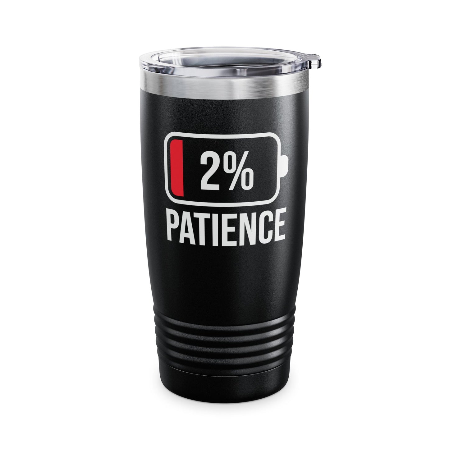 Patience 2% Battery Low Funny Waiting Tumbler For Men Women