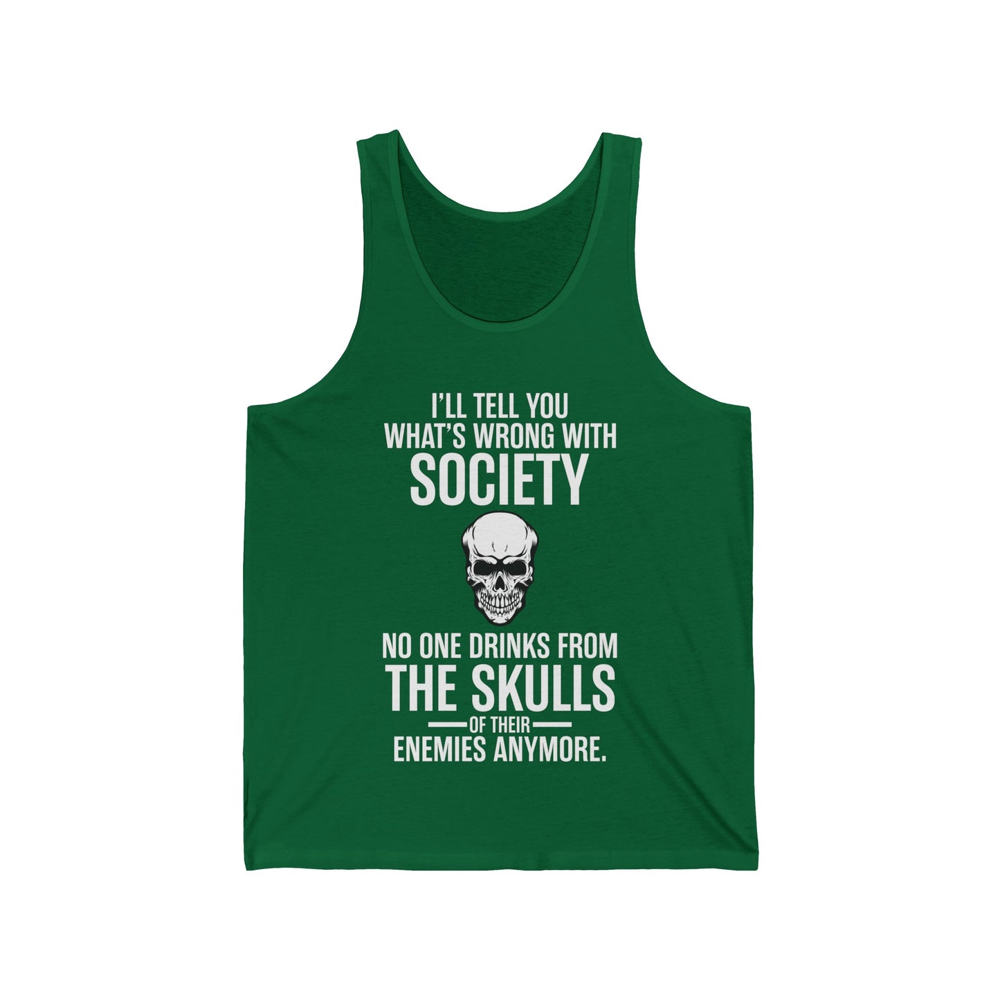 Funny Wrong Society Drink from The Skull of Your Enemies Halloween Tank Tops