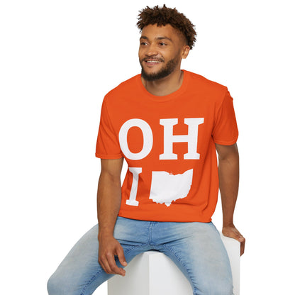 Vintage State of Ohio Flag Map Distressed T-Shirt Men Women