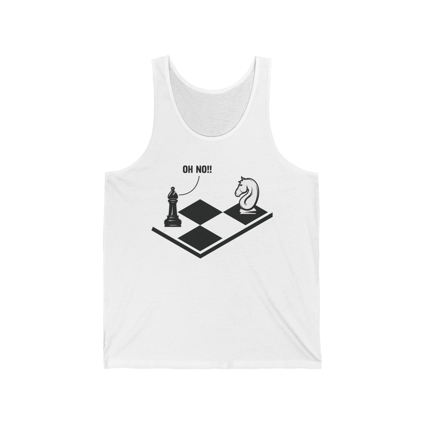 Funny Oh No Knight To Pawn Chess Player Gift Idea Board Game Tank Top For Men Women Tank Top