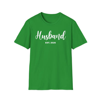 Husband Est 2026 Married Hubby Wife Honeymoon Couple Wedding T-Shirt