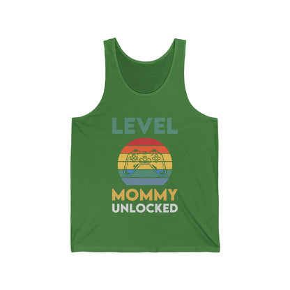 Funny Level Mommy Unlocked Soon Mom to Be Mothers Day Gamer Gaming Tank Tops