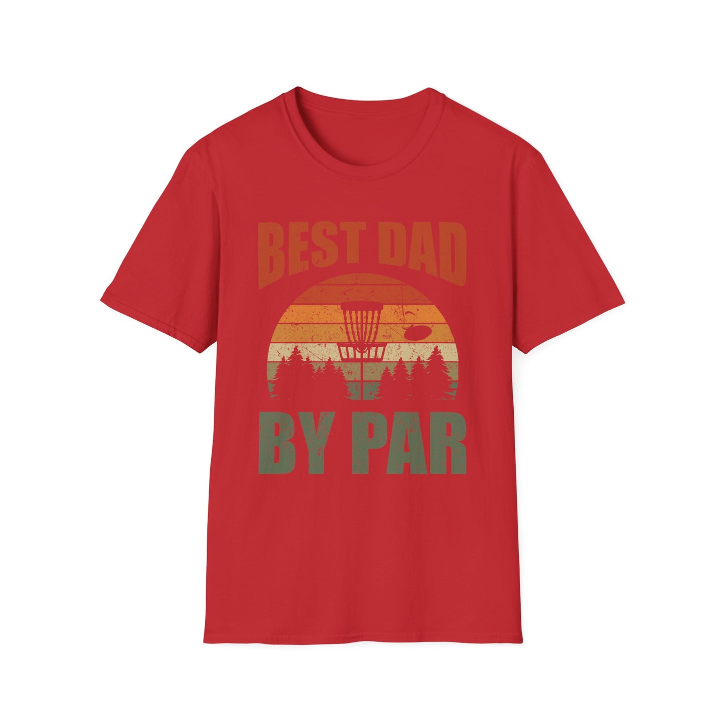 Mens Best Dad by Par Disc Golf Fathers Day Daddy Golf Lover T-Shirt