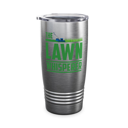 The Lawn Whisperer Funny Riding Mower Retro Mowing Dad Gift Ringneck Tumbler