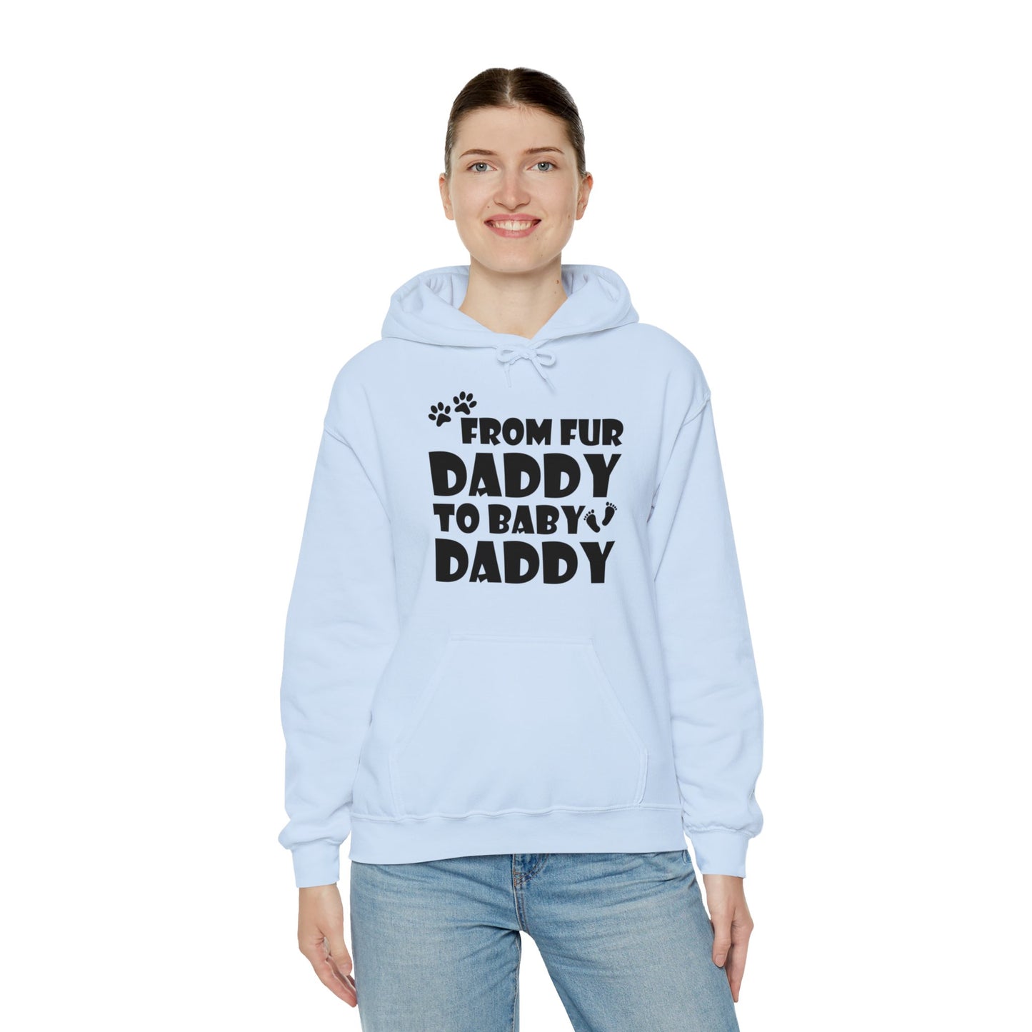 From Fur Daddy To Baby Daddy - Dog Dad Fathers Pregnancy Hoodie