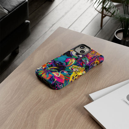 Animal Collage Pattern iPhone 13 14 15 16 Pro Max Plus Case Wireless Charging Compatible Tough Cases Protection, Magnetic Phone Case for iPhone Classic Series