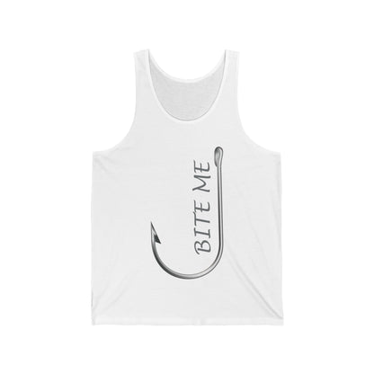 Bite Me Tank Top Funny Fisherman Fathers Day Tank Tops For Men Women