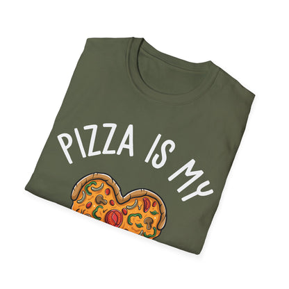 Funny Pizza Is My Valentine Love Heart Valentines Day Girl Boy Foodie Food T-Shirt