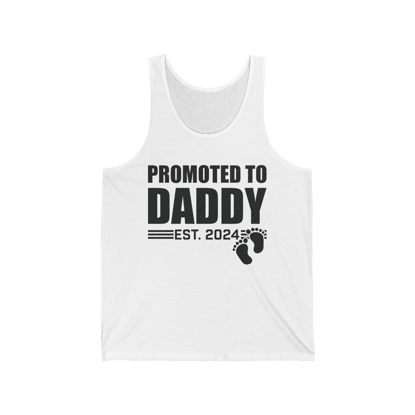 Mens Promoted To Daddy 2024 Pregnancy Announcement Gift Tank Tops