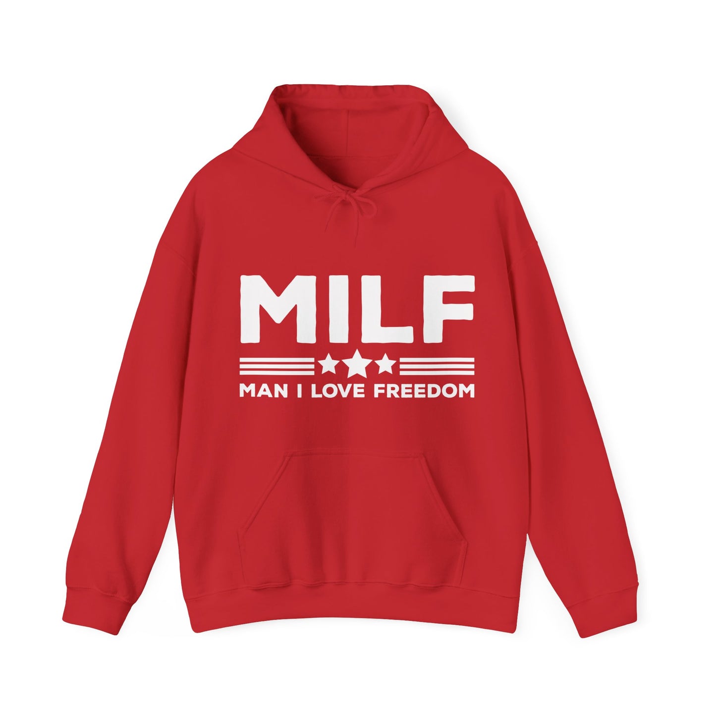 Funny MILF Man I Love Freedom Patriotic 4th Of July Funny Hoodie