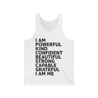 Funny I Am Powerful Kind Confident Beautiful Strong Capable Sarcastic Tank Tops