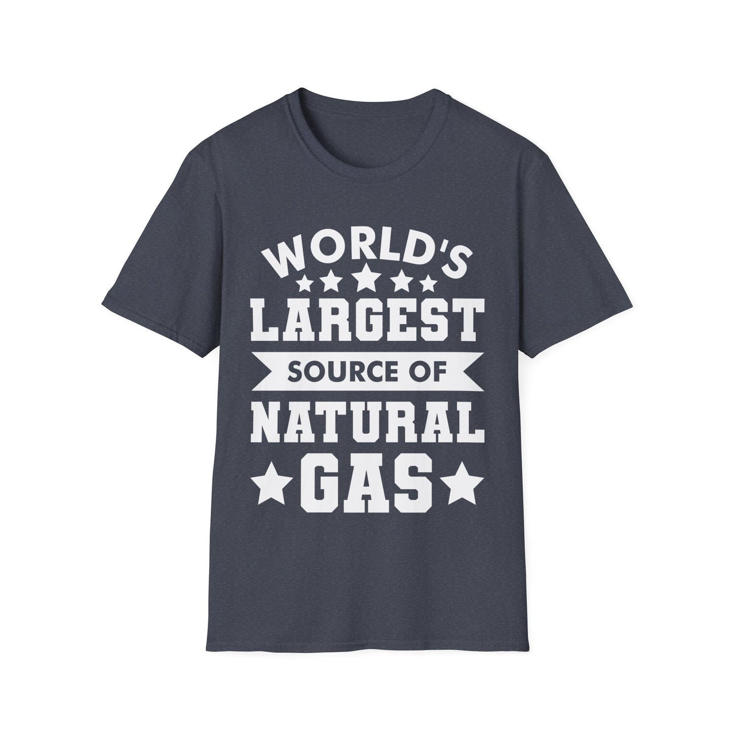 Funny Worlds Largest Source Of Natural Gas Fart Sarcastic T-Shirt