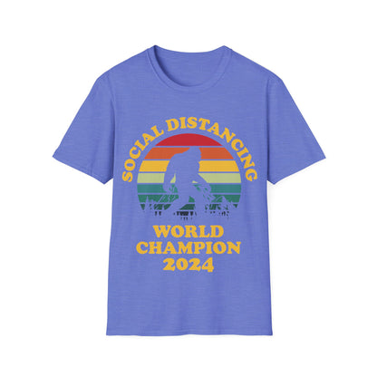 Bigfoot Social Distancing World Champion 2024 T-shirt For Men Women