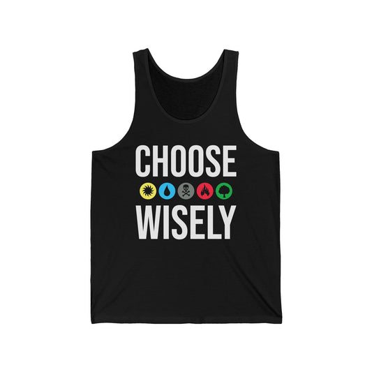 Choose Wisely Blue Red Green Sun Water Nature Tree Tank Top For Men Women Tank Top