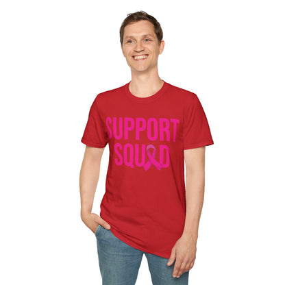 Support Squad Breast Cancer Warrior Awareness October Pink T-Shirt