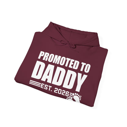 Mens Promoted To Daddy 2026 Pregnancy Announcement Gift Hoodie