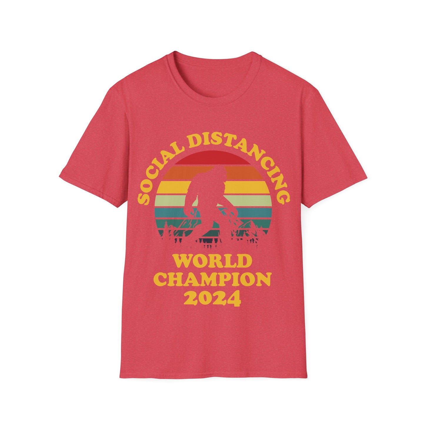 Bigfoot Social Distancing World Champion 2024 T-shirt For Men Women