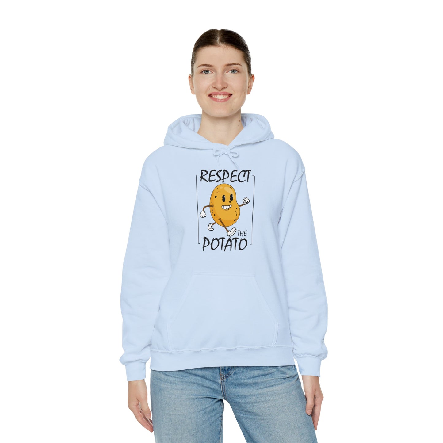 Funny Respect The Potato Gift Men Cute Root Vegetable Lovers Vegan Hoodie For Men Women Hoodie