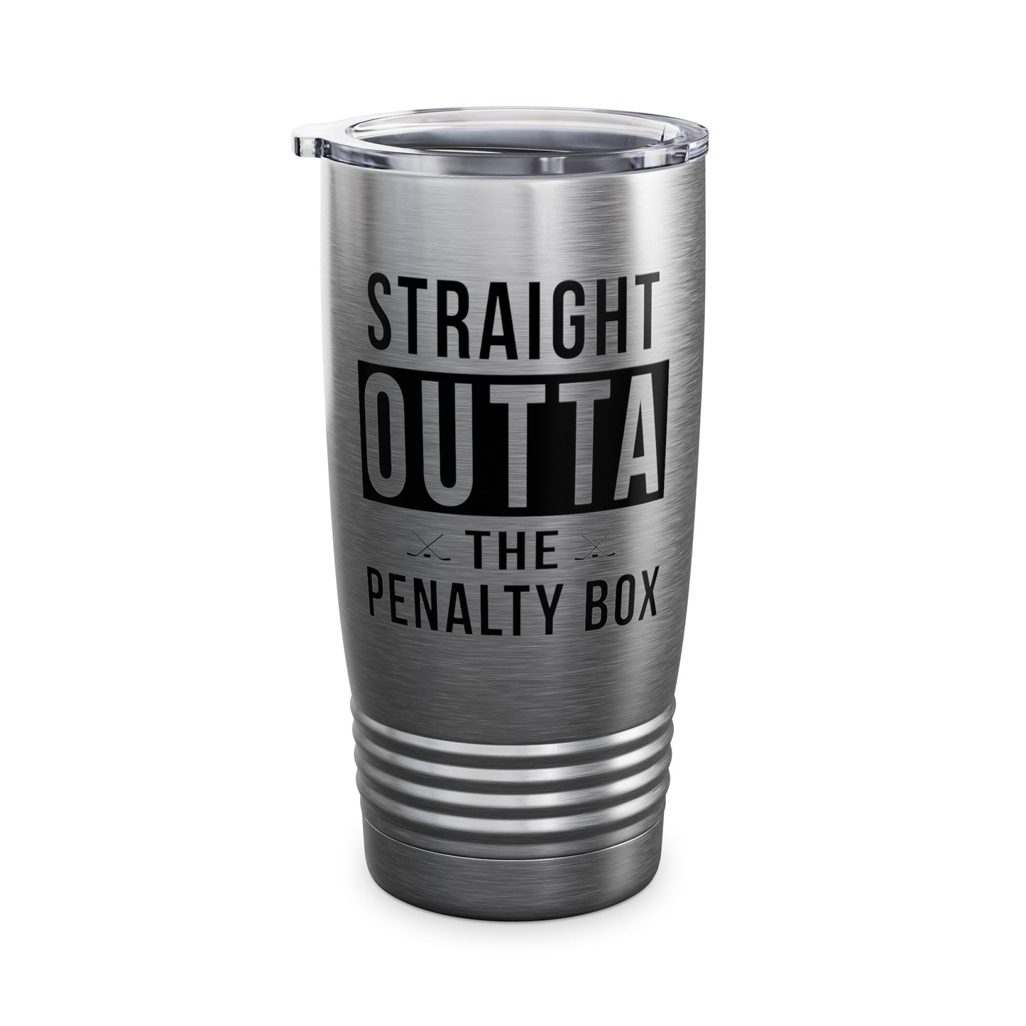 Funny Ice Hockey Straight Outta Penalty Box Tumbler For Men Women Tumbler