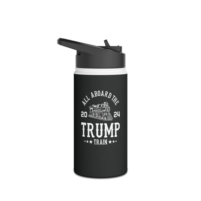 Pro-Trump All Aboard Train Trump 2024 Bottle Water Bottle Men Women