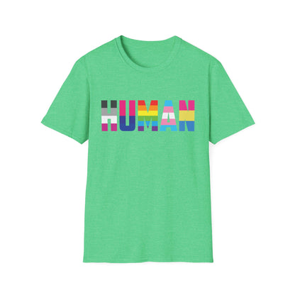 Funny Human LGBT Gay Pride Rainbow Flag ChristianBlack ManT-Shirt for Men Women