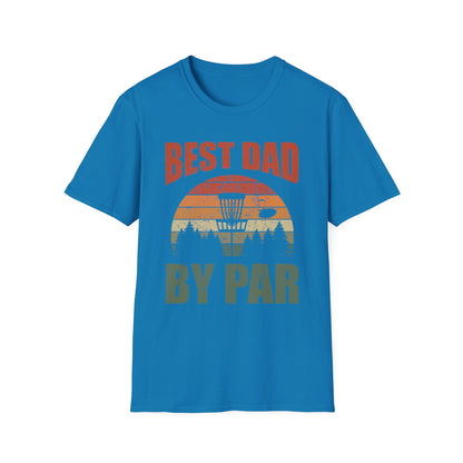 Mens Best Dad by Par Disc Golf Fathers Day Daddy Golf Lover T-Shirt