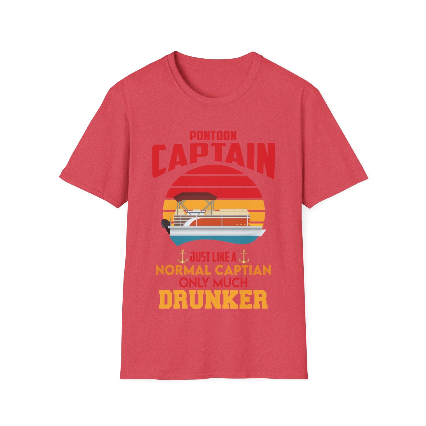 Funny Pontoon Captain Boat Lake Boating Beer Party Gift for Dad T-Shirt