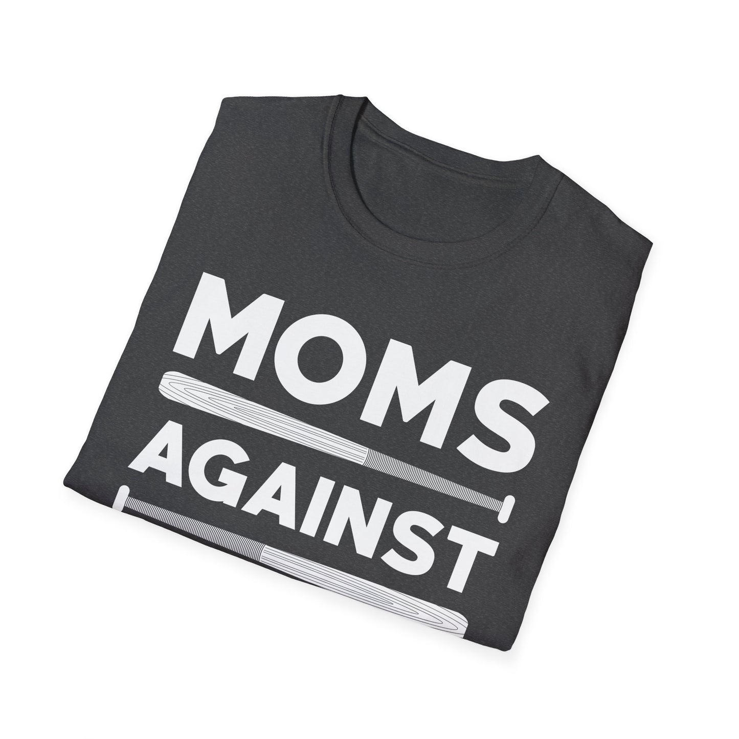 Funny Moms Against White Baseball Pants Tee Baseball Mothers Day T-Shirt