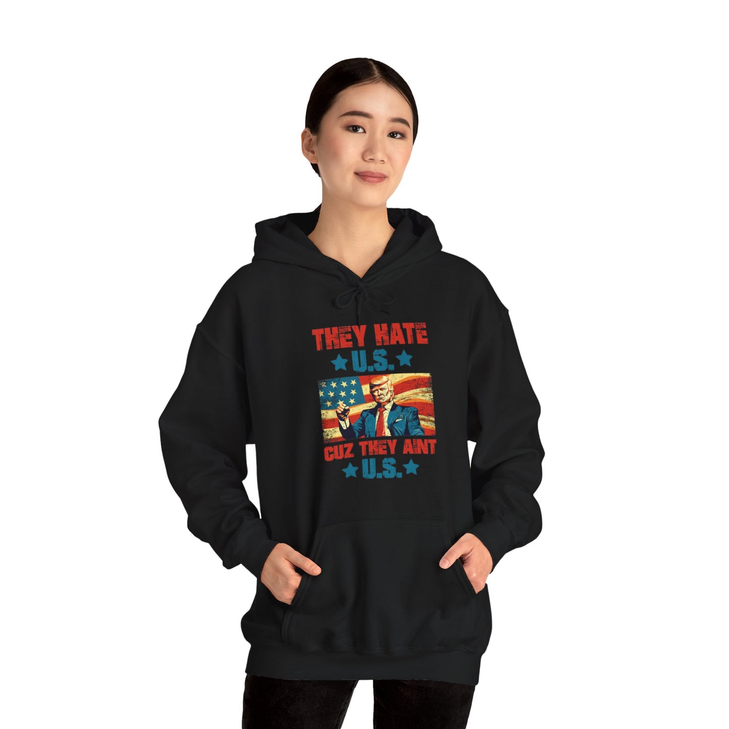 They Hate Us Cuz They Ain't Us Funny Trump 4th Of July 2024 Hoodie For Men Women Hoodie