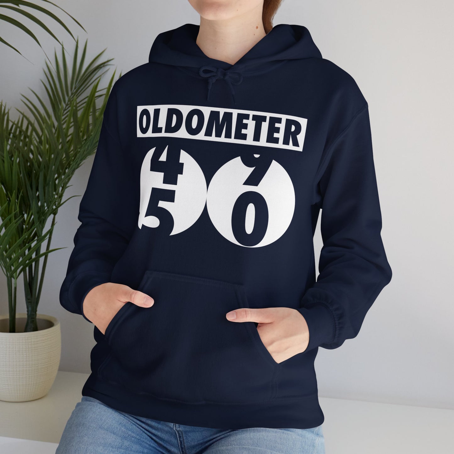 Funny Oldometer Odometer 50th Birthday Gift 50 yrs Old Joke Hoodie For Men Women Hoodie
