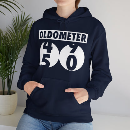 Funny Oldometer Odometer 50th Birthday Gift 50 yrs Old Joke Hoodie For Men Women Hoodie