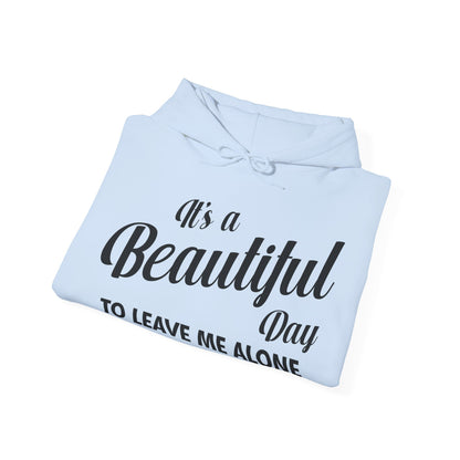 It's a Beautiful Day To Leave Me Alone Funny Sarcastic Hoodie