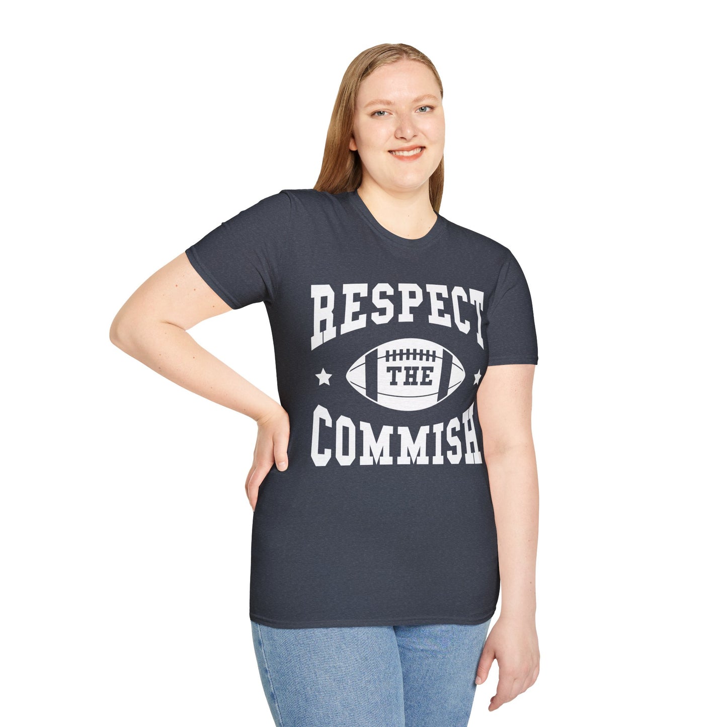 Funny Respect The Commish Fantasy Football Champ Top Best Ever Commish T-Shirt Men Women