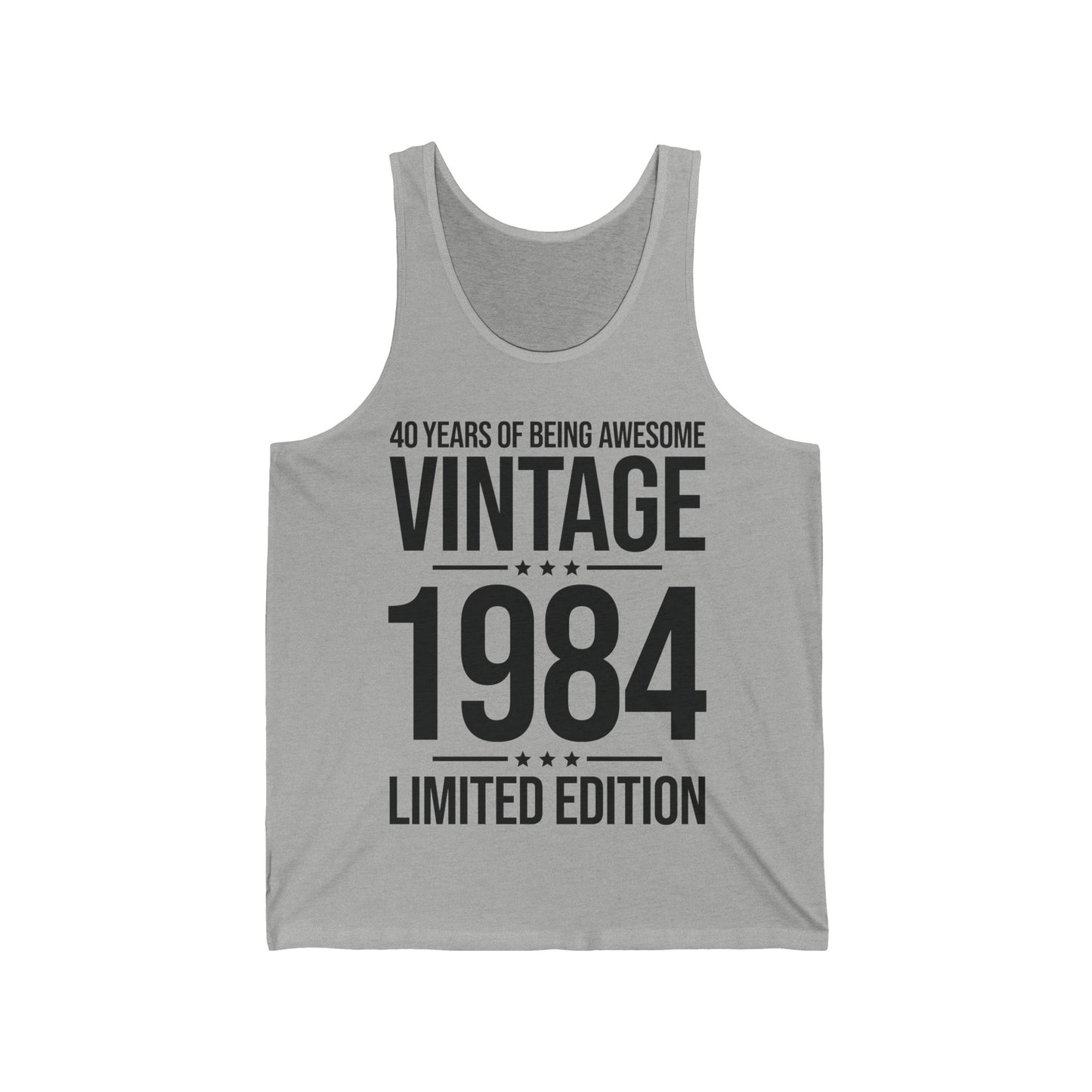 40 Year Old Gifts Vintage 1984 40 Years Awesome 40th Birthday Tank Tops