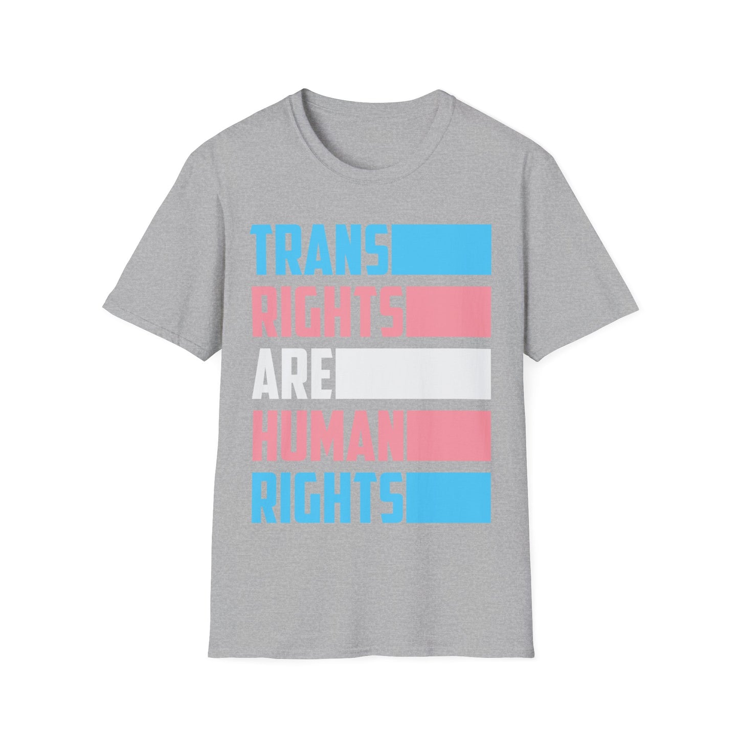 Trans Rights Are Human Rights Transgender Flag T-Shirt Gift For Men Women