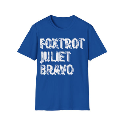 Retro Vintage Foxtrot Juliet Bravo T-Shirt For Men Women