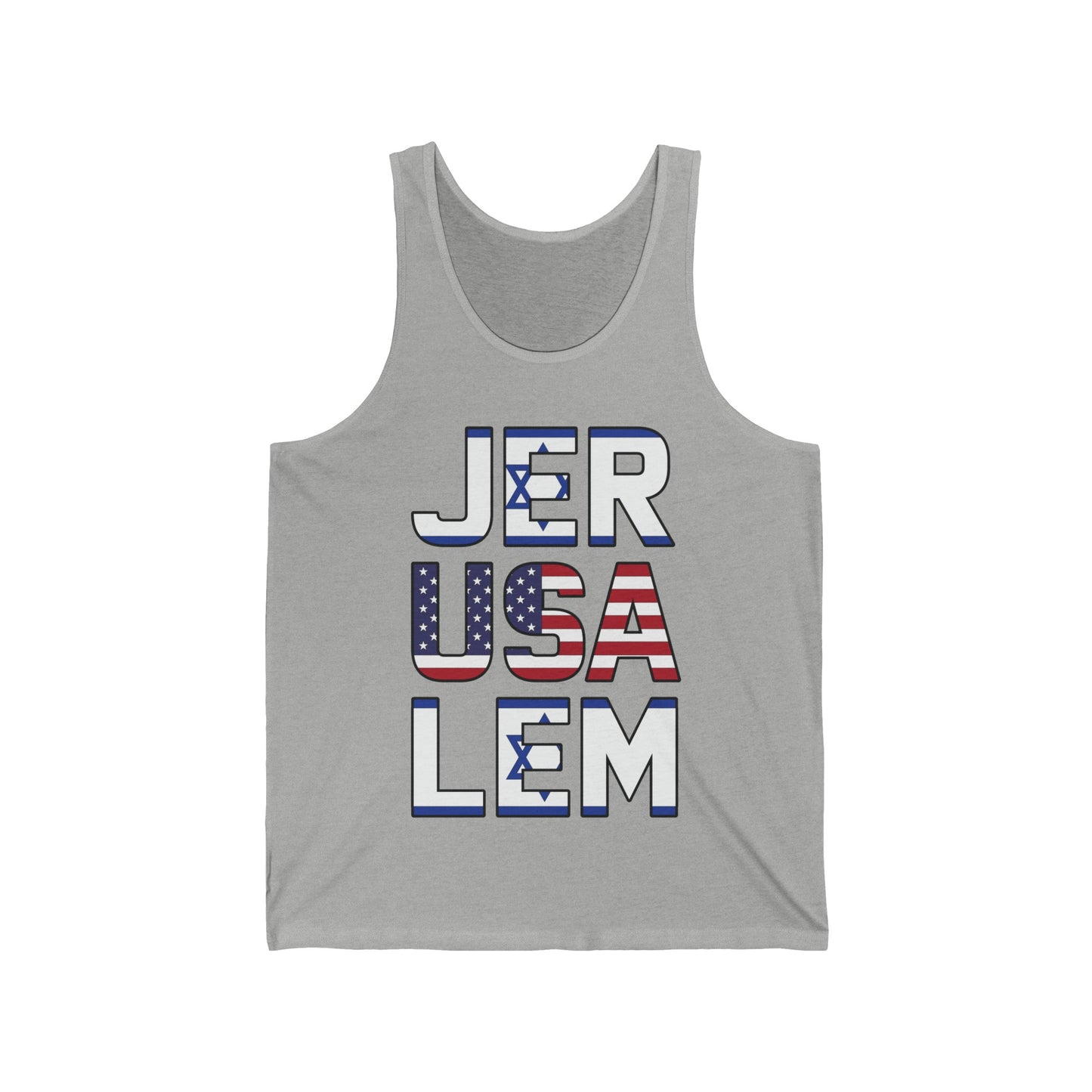 Jerusalem City Usa Israel Flag Jewish Support Jerusalem Tank Top For Men Women Tank Top