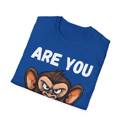 Humor are You Serious Grumpy Funny Monkey Meme T-Shirt