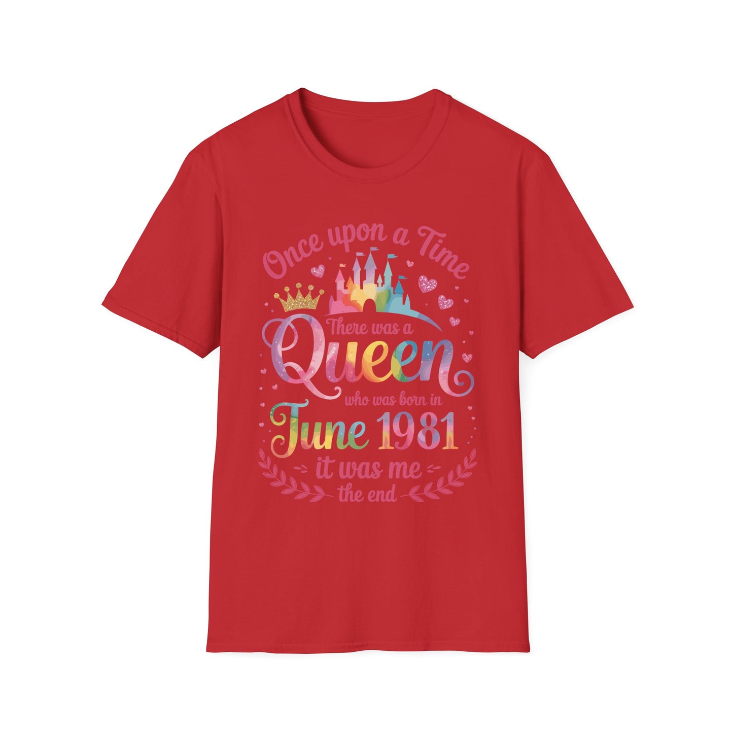 Funny 45 Years Old Birthday Girl 45 Birthday Queen June 1981 T-Shirt For Women