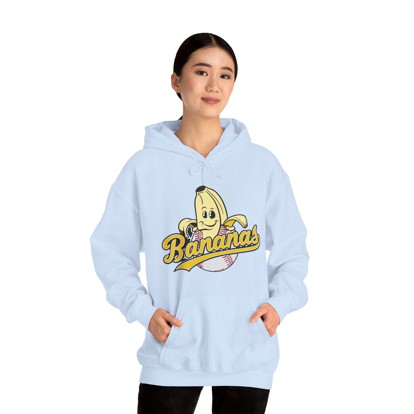 Funny Let's Go Bananas Baseball Hoodie For Baseball Lovers Men Women Hoodie