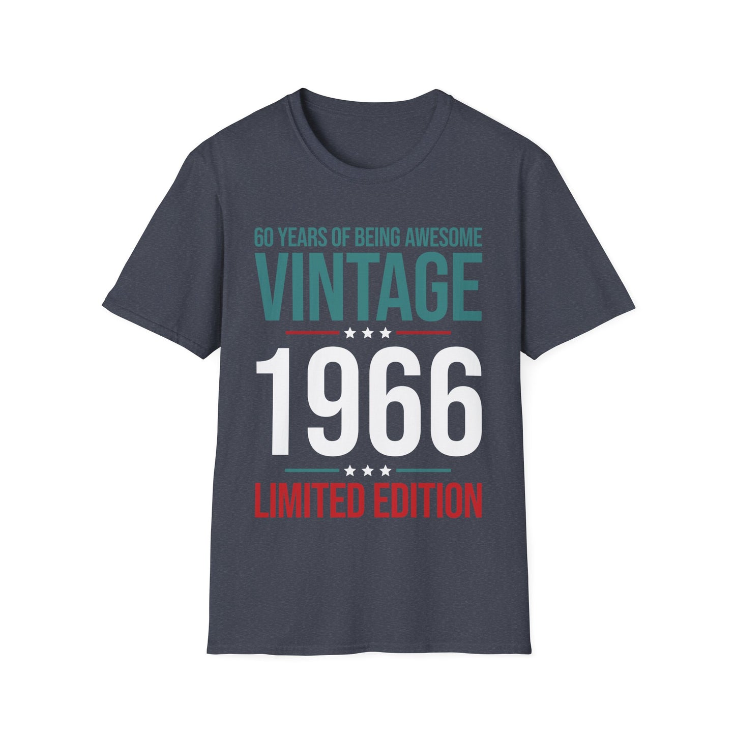 60 Year Old Gifts Vintage 1966 60 Years Awesome 60th Birthday T-Shirt