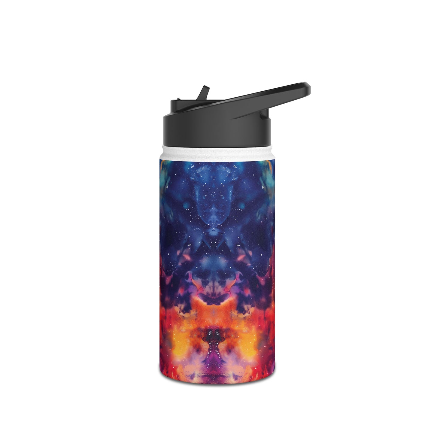 Galaxy Vibrant Pattern Stainless Steel Water Bottle with Twist-on Lid and Double-Wall Vacuum Insulation