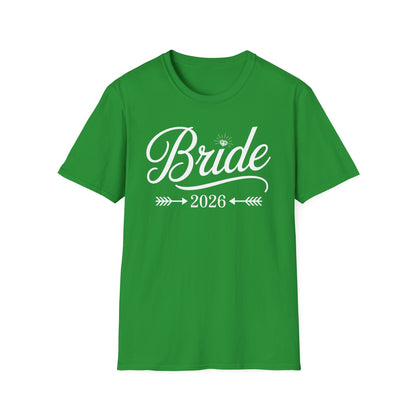 Bride Est 2026 Married Wedding Bridal Party Bachelorette T-Shirt For Women