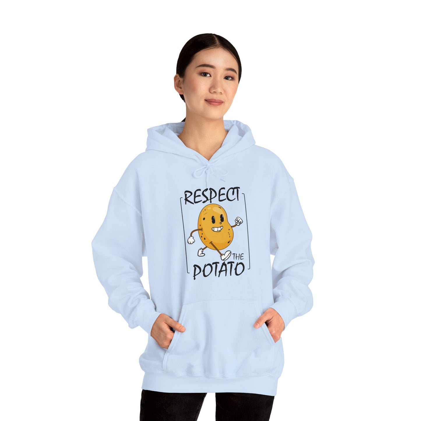 Funny Respect The Potato Gift Men Cute Root Vegetable Lovers Vegan Hoodie For Men Women Hoodie